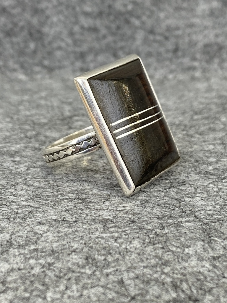 Bague Argent 925 & Ebène [2316]