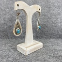 Boucles d'oreilles Argent 925 & Turquoise [1260]