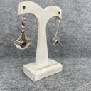Boucles d'oreilles Argent 925 & Grenat [1265]