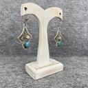 Boucles d'oreilles Argent 925 & Turquoise [1271]