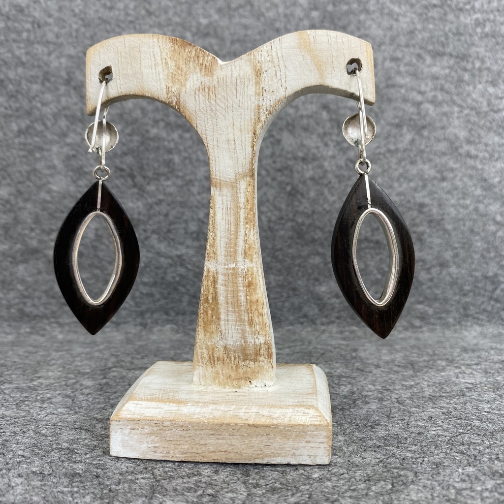 Boucles d'oreilles Argent 925 & Ebène [1277]