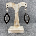 Boucles d'oreilles Argent 925 & Ebène [1277]
