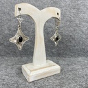 Boucles d'oreilles Argent 925 & Onyx Noir [1280]