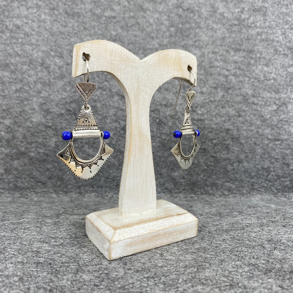 Boucles d'oreilles Argent 925 & Sodalite [1281]