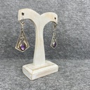 Boucles d'oreilles Argent 925 & Améthyste [1283]