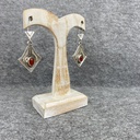 Boucles d'oreilles Argent 925 & Cornaline [1295]