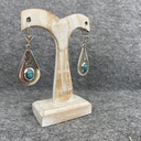 Boucles d'oreilles Argent 925 & Turquoise [1296]