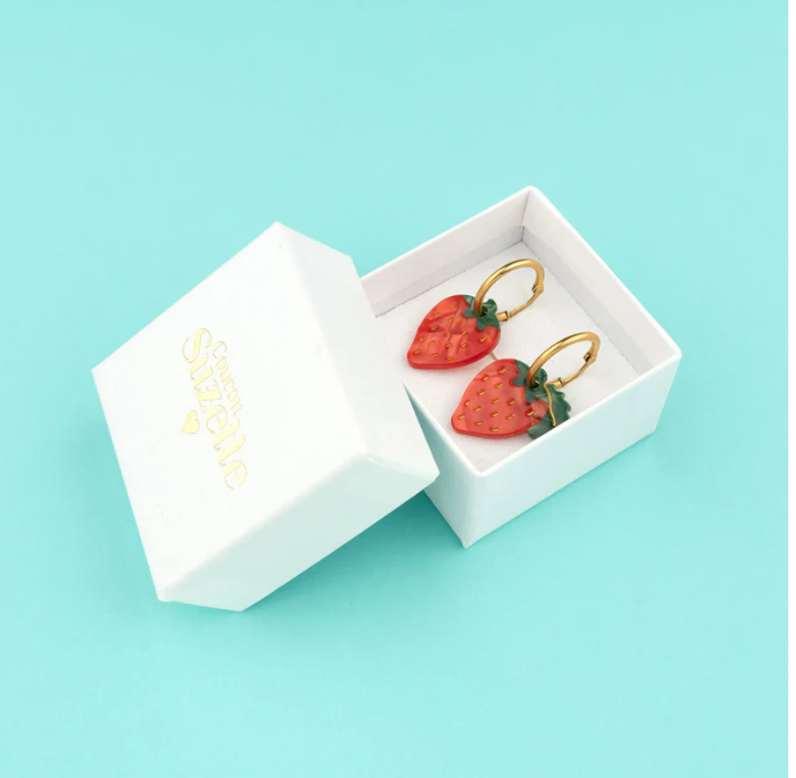 Boucles d'oreilles Fraise - Coucou Suzette