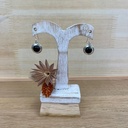 Boucles d'Oreilles - Argent 925 & Onyx [1347]