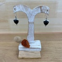 Boucles d'Oreilles - Argent 925 & Onyx [1353]