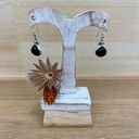 Boucles d'Oreilles - Argent 925 & Onyx [1348]