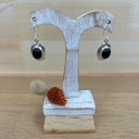 Boucles d'Oreilles - Argent 925 & Onyx [1352]