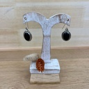 Boucles d'Oreilles - Argent 925 & Onyx [1361]