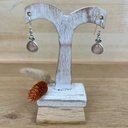 Boucles d'Oreilles - Argent 925 & Quartz Rose [1393]