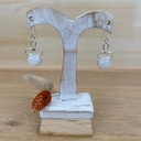 Boucles d'Oreilles - Argent 925 & Pierre de Lune [1394]