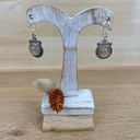 Boucles d'Oreilles - Argent 925 & Pierre de Lune [1403]
