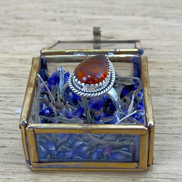 Bague - Argent 925 & Ambre [2478]