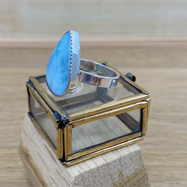 Bague - Argent 925 & Larimar [2485]