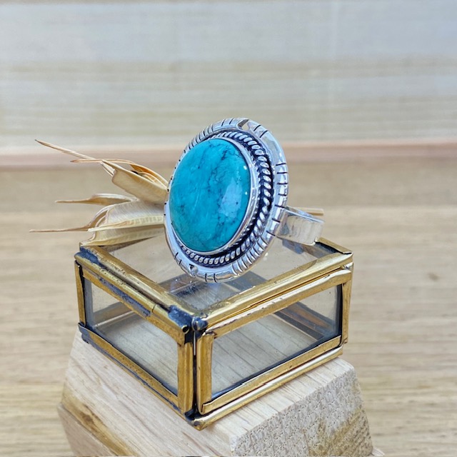 Bague - Argent 925 & Turquoise [2489]