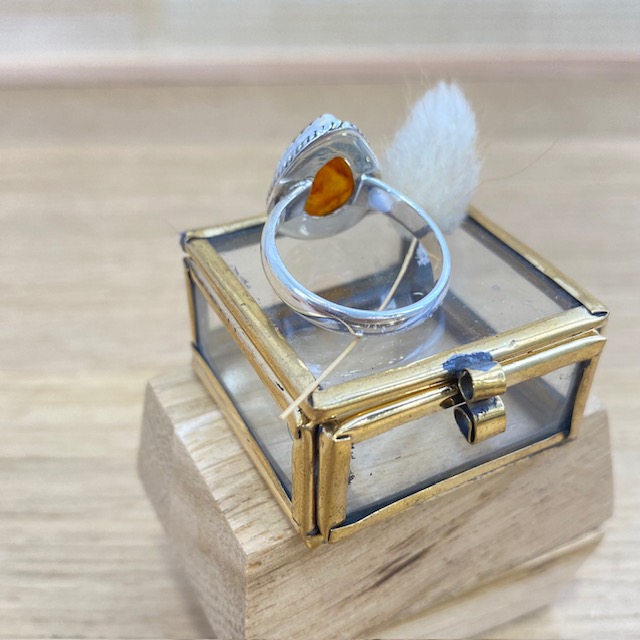 Bague - Argent 925 & Ambre [2510]