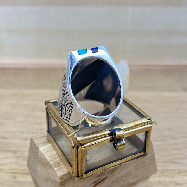 Bague - Argent 925 & Lapis Lazuli & Turquoise [2522]