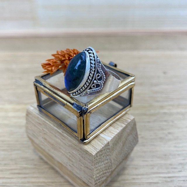 Bague - Argent 925 & Labradorite [2531]