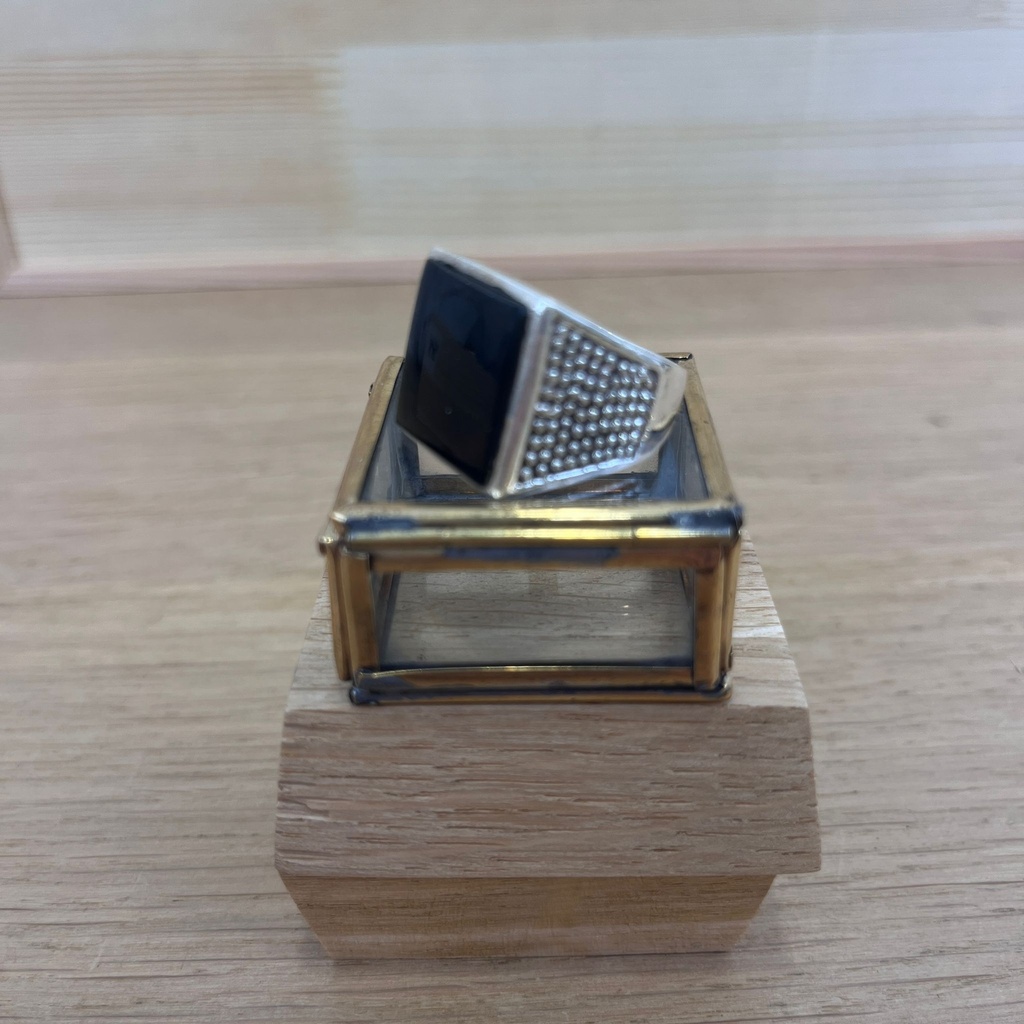 Bague - Argent 925 & Onyx [2566]