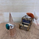 Bague - Argent 925 & Malachite [2616]