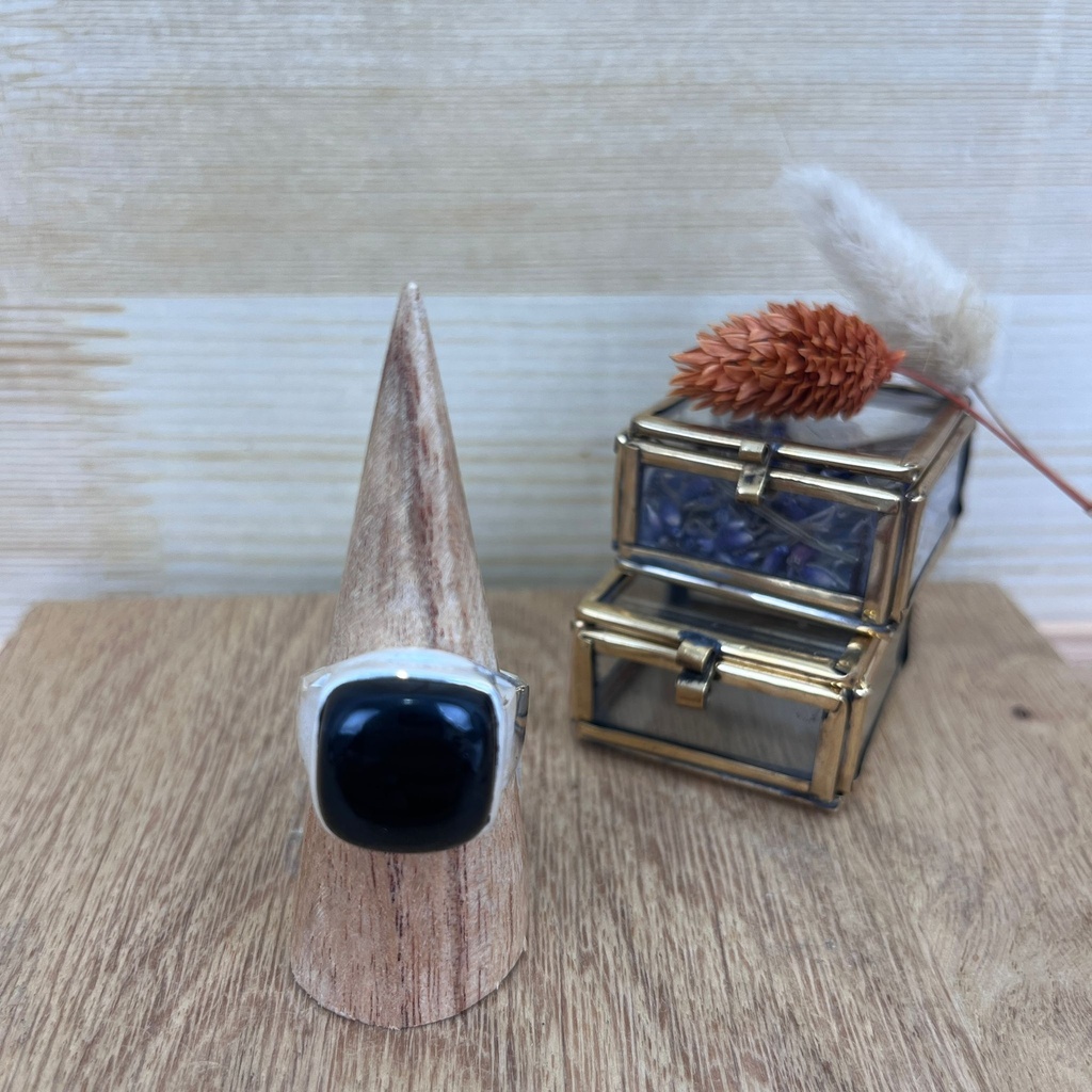 Bague - Argent 925 & Onyx [2578]