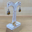 Boucles d'Oreilles - Argent 925 & Œil de Tigre [1464]