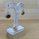 Boucles d'Oreilles - Argent 925 & Œil de Tigre [1465]