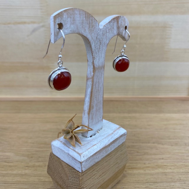 Boucles d'Oreilles - Argent 925 & Cornaline [1472]