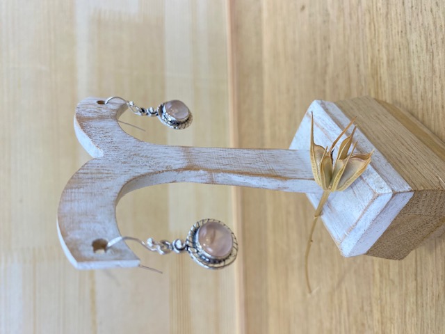 Boucles d'Oreilles - Argent 925 & Quartz Laiteux [1477]