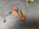BO Papier & Bois Rouge [Boucles d'Oreilles]