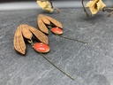 BO Papier & Bois Rouge [Boucles d'Oreilles]