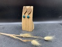 BO Papier & Bois Vert [Boucles d'Oreilles]
