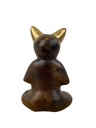 Statuette Chat Zen 12,5 cm Finition Antique