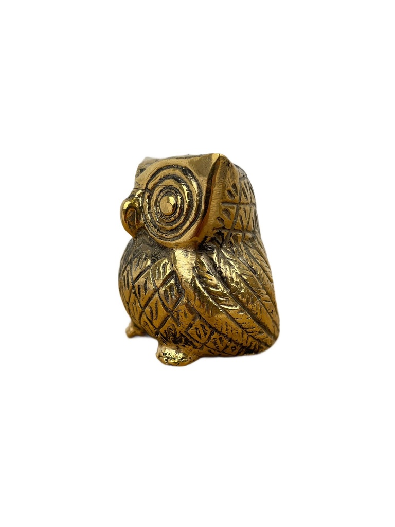 Statuette Hibou 5,5 cm Finition Dorée