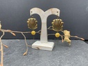 BO Papier & Laiton Jaune [Boucles d'Oreilles]