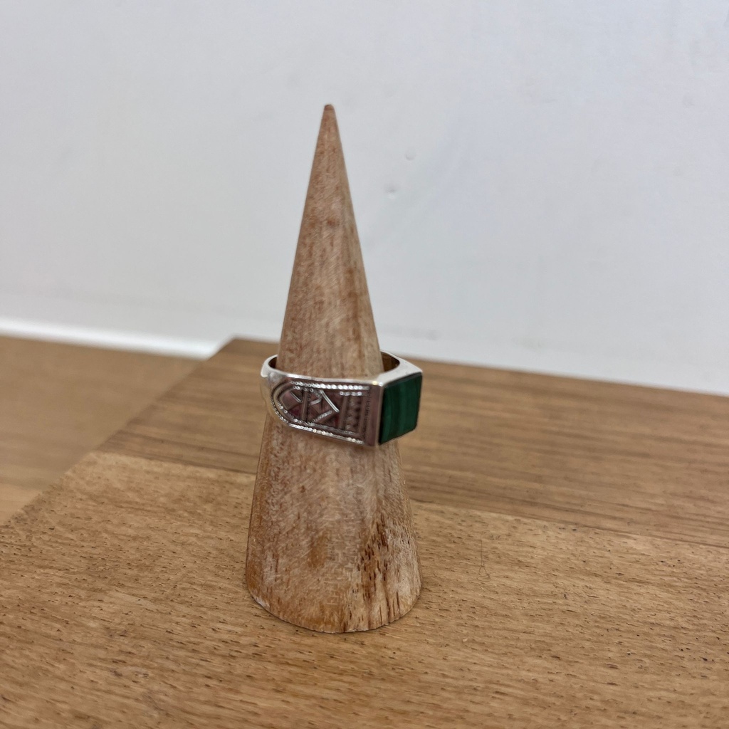 Bague Argent 925 & Malachite [2763]