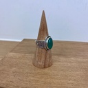 Bague Argent 925 & Agate Verte [2784]