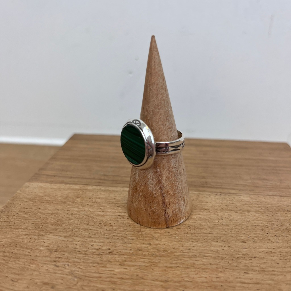 Bague Argent 925 & Malachite [2790]