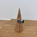 Bague Argent 925 & Agate Verte [2794]