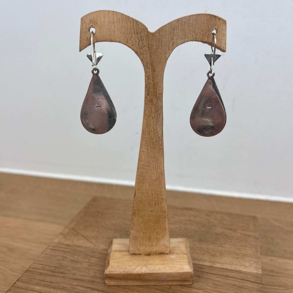 Boucles d'oreilles Argent 925 & Onyx  [1496]