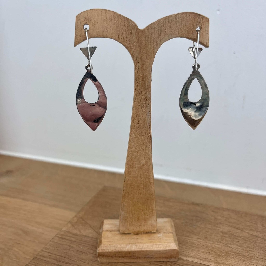 Boucles d'oreilles Argent 925 & Onyx  [1497]