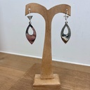 Boucles d'oreilles Argent 925 & Onyx  [1497]