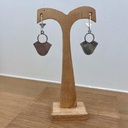 Boucles d'oreilles Argent 925 & Cornaline  [1534]