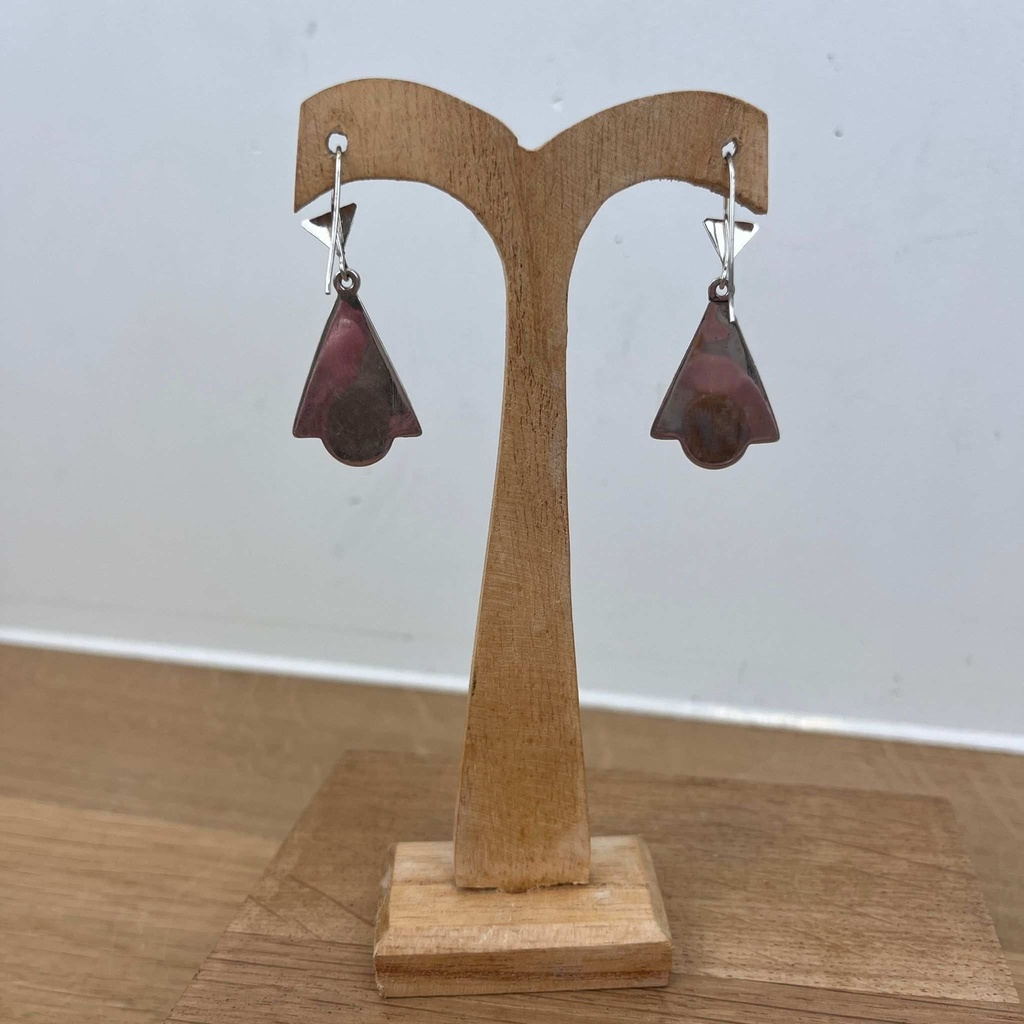 Boucles d'oreilles Argent 925 & Cornaline  [1535]