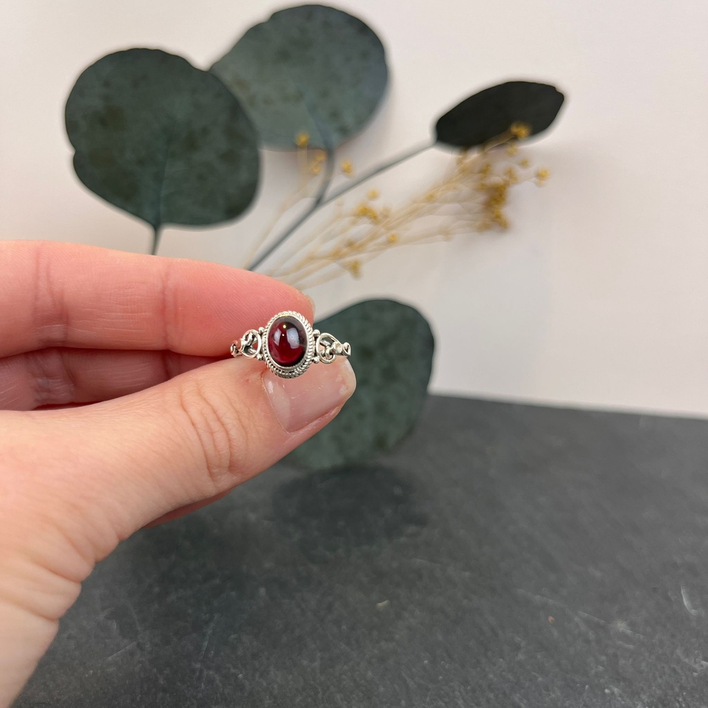 Bague Argent 925 & Grenat [3026]