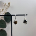 Boucles d'oreilles Argent 925 & Œil de Tigre [1710]
